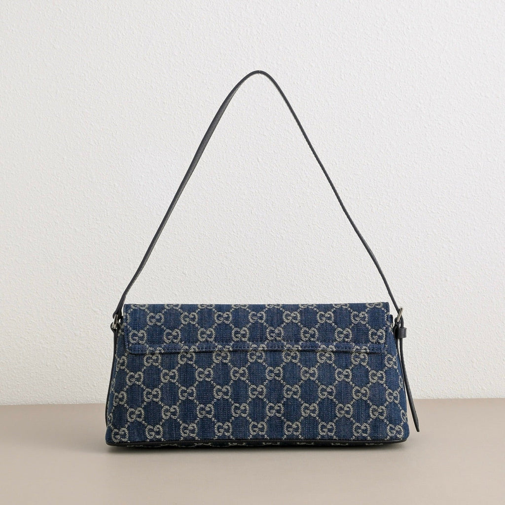 GUCCI GG Madison Denim Shoulder Bag-874744