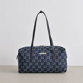 GUCCI GG Melrose Blue Denim Boston Bag-875228