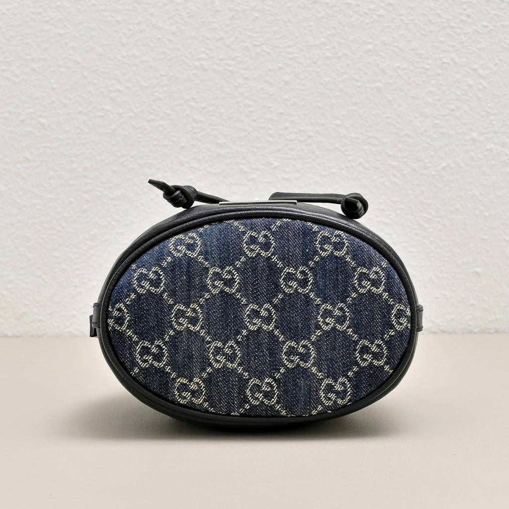 GUCCI Generation GG Denim Bucket Bag-875237