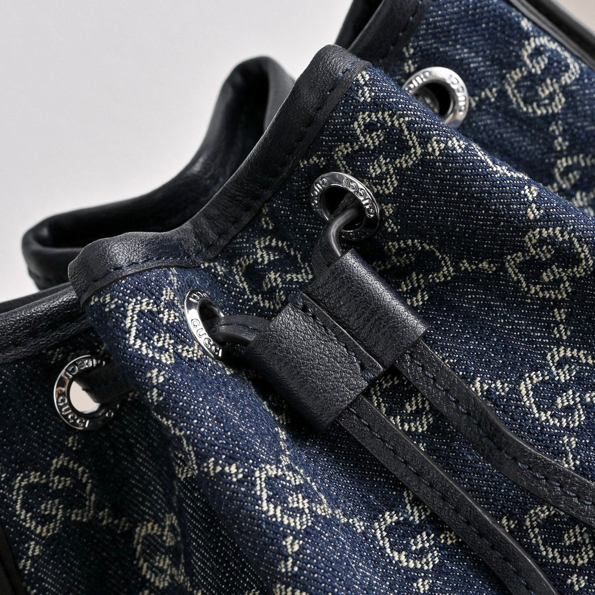 GUCCI Generation GG Denim Bucket Bag-875237