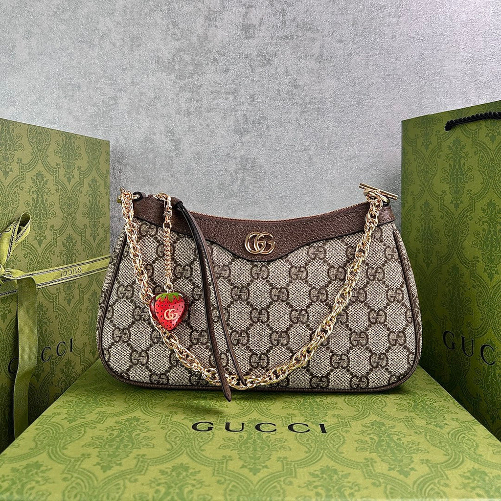 GUCCI Ophidia Strawberry Mini Shoulder Bag-735132