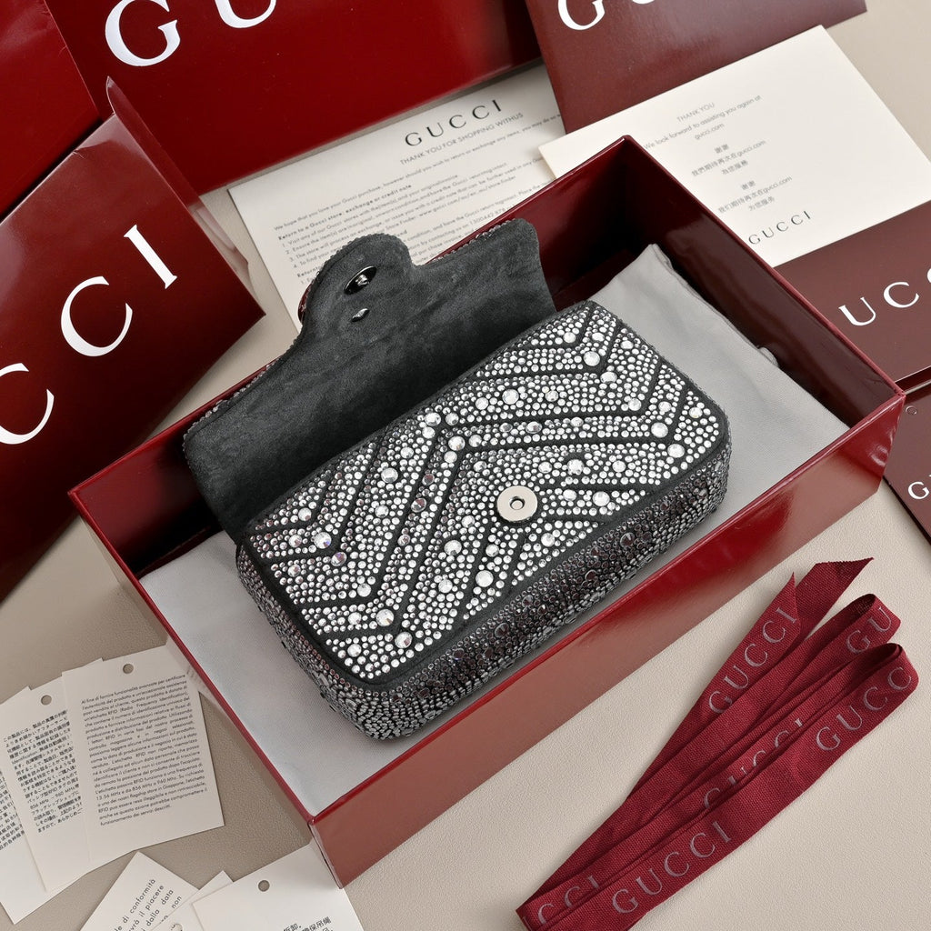 GUCCI GG Marmont Crystal Shoulder Bag-841290