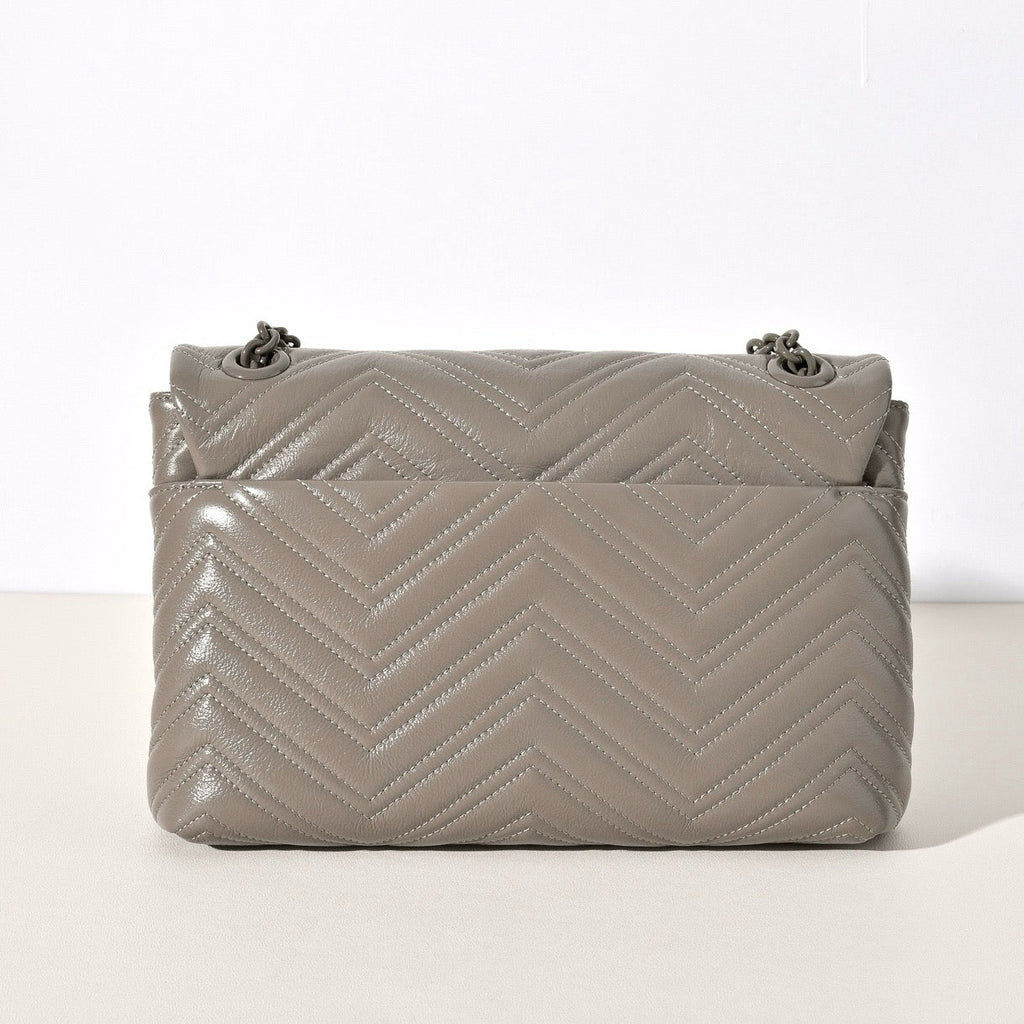 Gucci GG Marmont Pleated Calfskin Shoulder Bag-850676