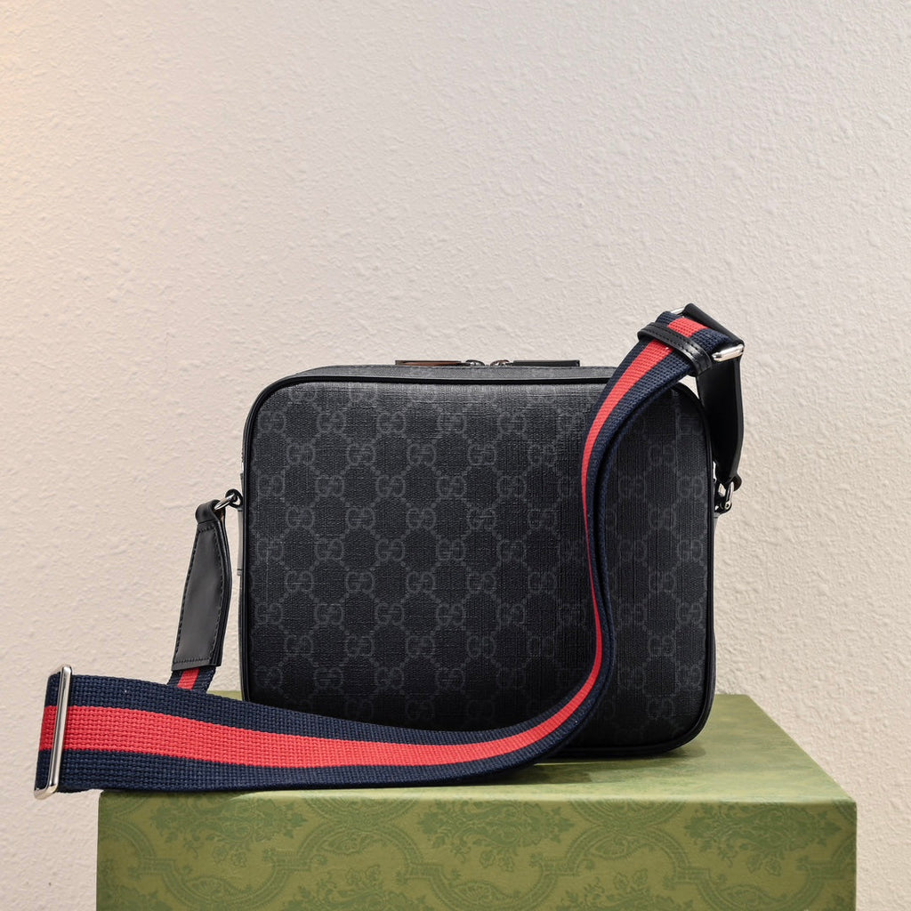 Gucci GG Supreme Black Men's Crossbody Bag-795479